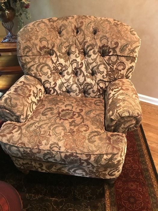 Tufted-back armchair by Rolling Hills Furniture in Chester.  38"w x 40"d x 39"h
