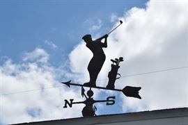 golfer weathervane