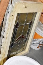 Antique leaded glass window