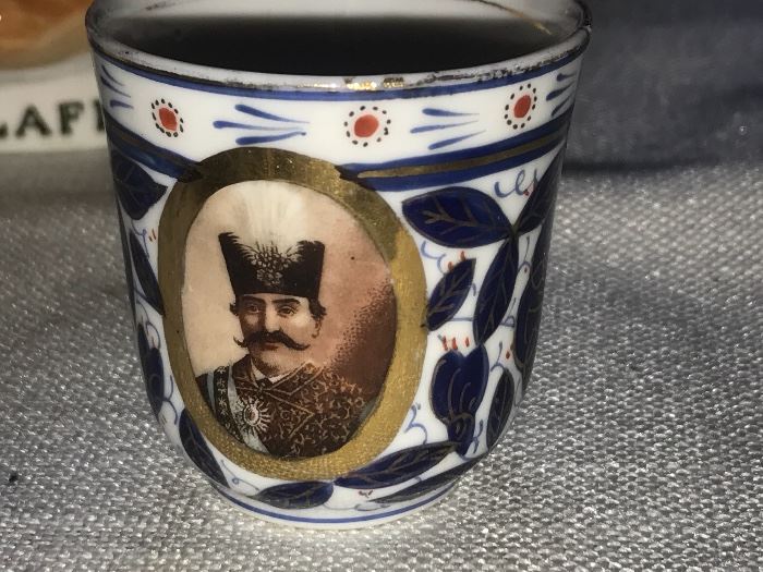 Miniature portrait teacup