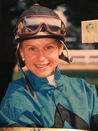 Julie Krone...autographed photo to her grandparents...as a little girl and as a jockey.