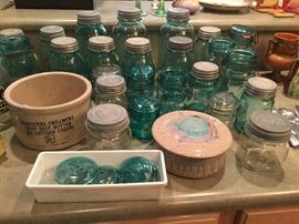 Ball jars with zinc covers