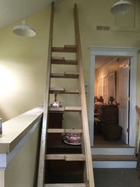 Loft staircase with offset steps