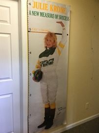 Julie Krone signed poster