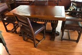 Newer leather chairs set of 6 