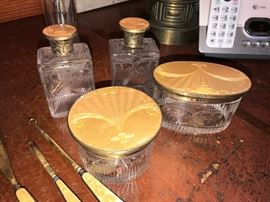 Etched cut glass on this large set!