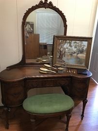 Vanity with stool to match highboy