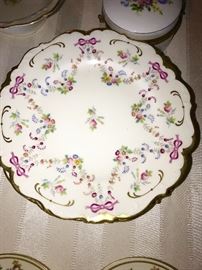 Hand painted and gold rimmed Cauldon plates