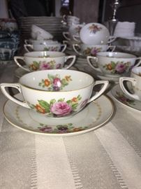 Rosenthal billion or soup bowls and saucers.