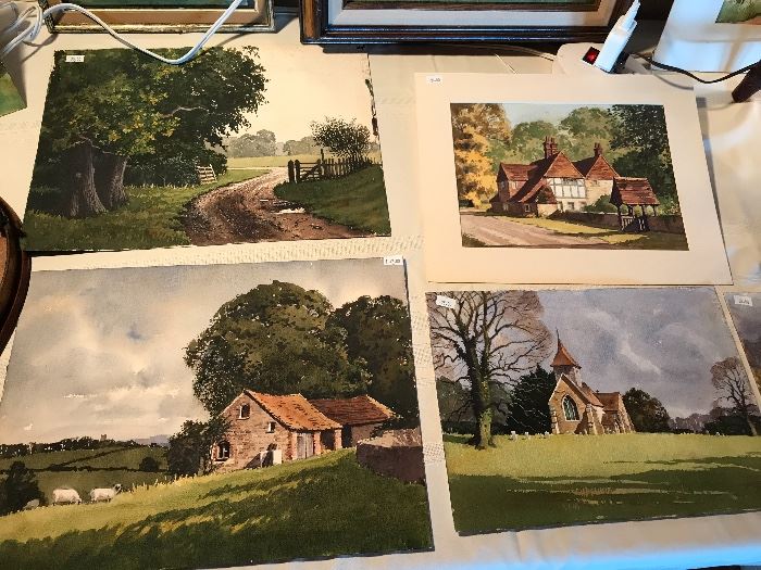 Helen Buckland did beautiful watercolors of English villages.  