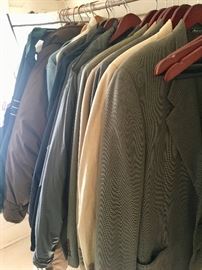 Lots of men's clothes...suits, casual wear & outer wear 