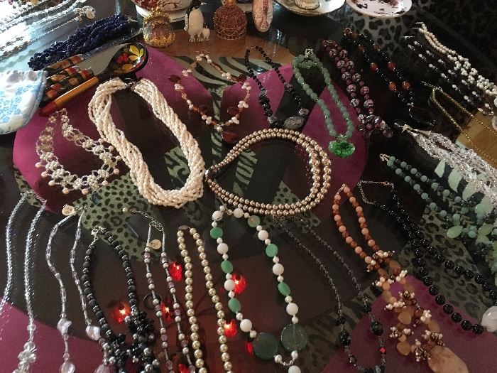 Loads of jewelry....mostly sterling with semi-precious stones & pearls 