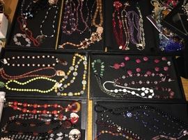 Quartz, turquoise, citrine, amber, lapis, pearl, jade, ebony..... 