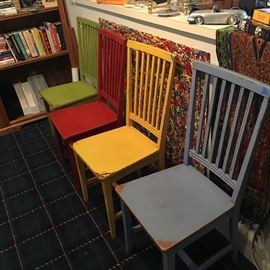 Crate and Barrel chairs - colorful and great with any table