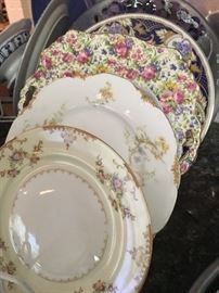 Antique plates - great for pot luck platers 