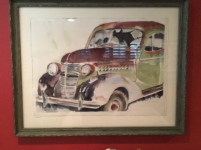 Terrific old truck watercolor