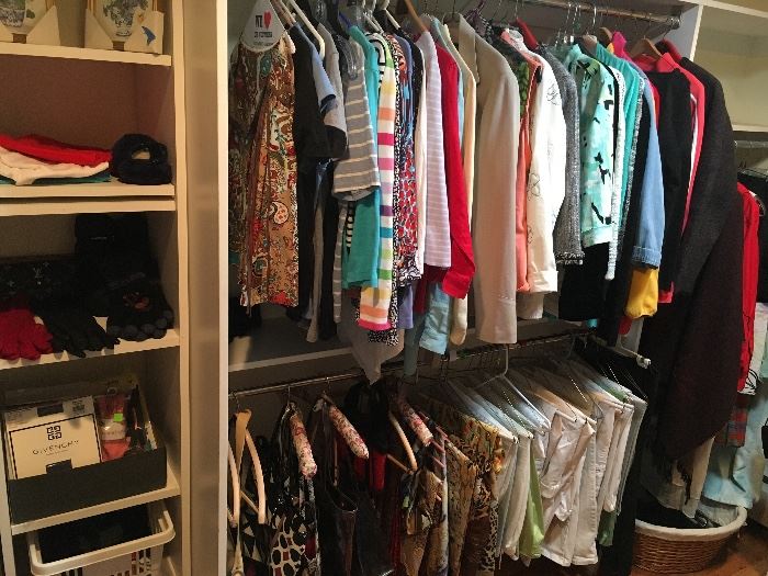Clean and organized closet of fashion