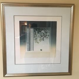 Another special lithograph gives a simple window view - matted and framed it is a nice sized piece and of very high quality