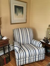The Ethan Allen chair is in wonderful condition and very comfortable