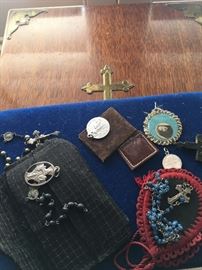 We will have a number of vintage Rosaries and one very special Pectoral cross... stay tuned for pix