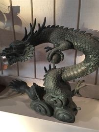 "Brass Baron" dragon water feature Brass