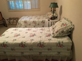 pair of twin beds, ask for the complete set up.