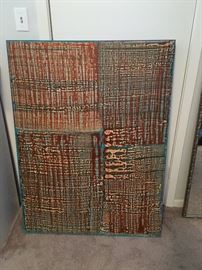 "Burned Sugar" Acrylic on canvas painting by listed artist and Austin resident Louise LaBauve Saxon