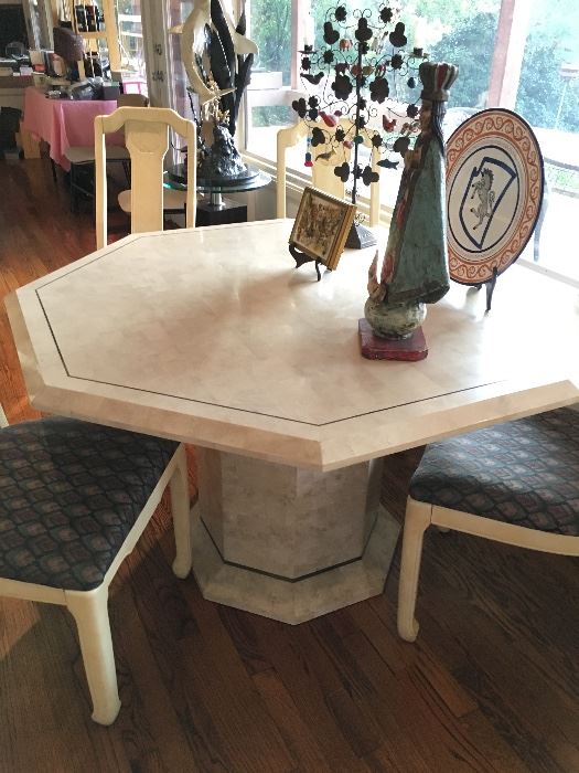 Maitland-Smith octagonal table, Made in Cuba.