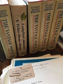 LBJ signed copies, White House invitation