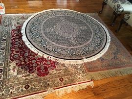Chinise Tabriz . Wool silk and Karastan rugs
