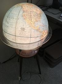 illumated globe with stand by National Geographic Society