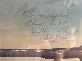 Air Force colonel signed photograph
