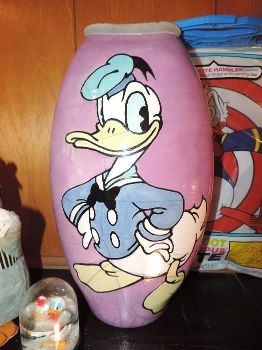 Handmade Donald Duck Contemporary Art Pottery Vase