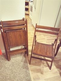 Wood folding chairs - One made in Romania
