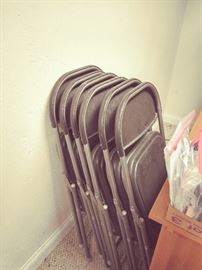 Folding Chairs - steel w/ padded back and seat