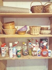 DECORATIVE BASKETS, & MISC. CLEANERS