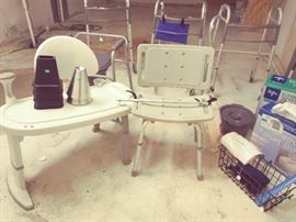 Handicap Shower Bench, Shower Chair, Walkers, Toilet Seat and more