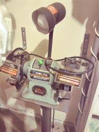 Freestanding - 6" Bench Grinder with Light