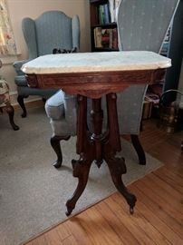 Small Victorian marble-top table