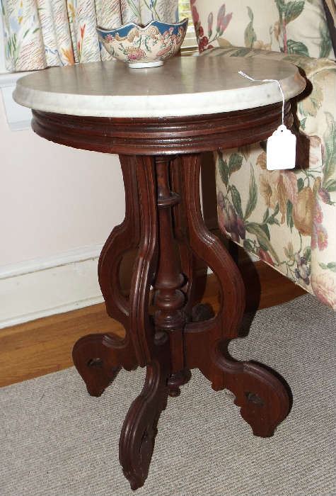 Victorian marble-top table
