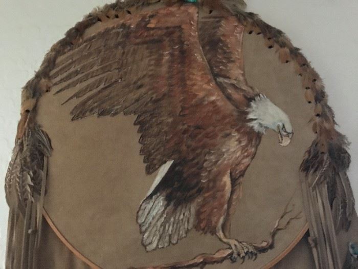 Eagle Painted Dream Catcher by Sue/Dale Weaver