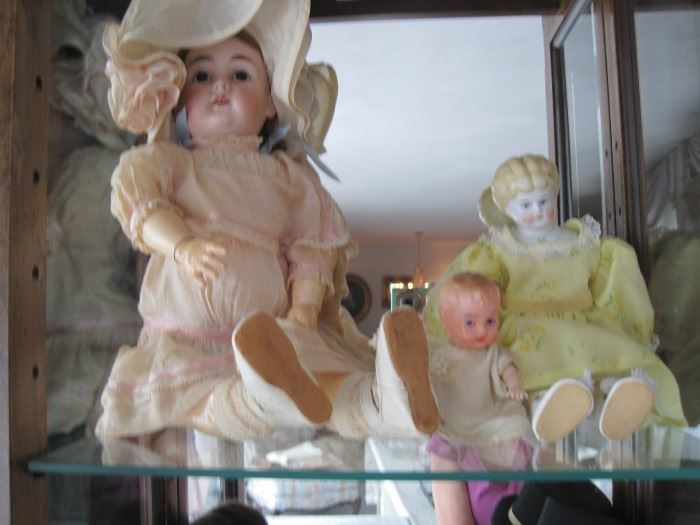 antique bisque & china head dolls