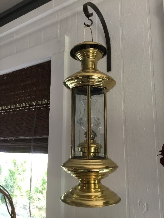 One of two gas lanterns