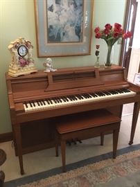 Upright piano & bench