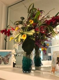 Floral arrangement in Murano vase