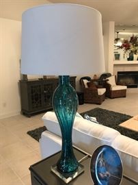 Murano style glass lamps 