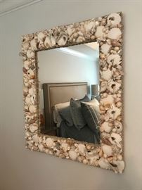 Square shell mirror 42"H x 35"W