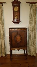 Wall Clock Antique Record Cabinet