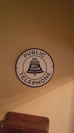Enameled Telephone Sign