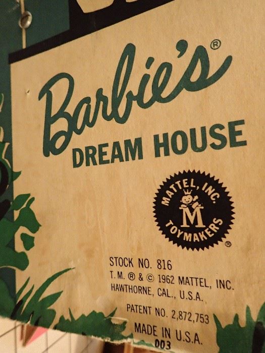 BARBIE DREAM HOUSE /STOCK NO 816 MADE IN USA / MATTEL